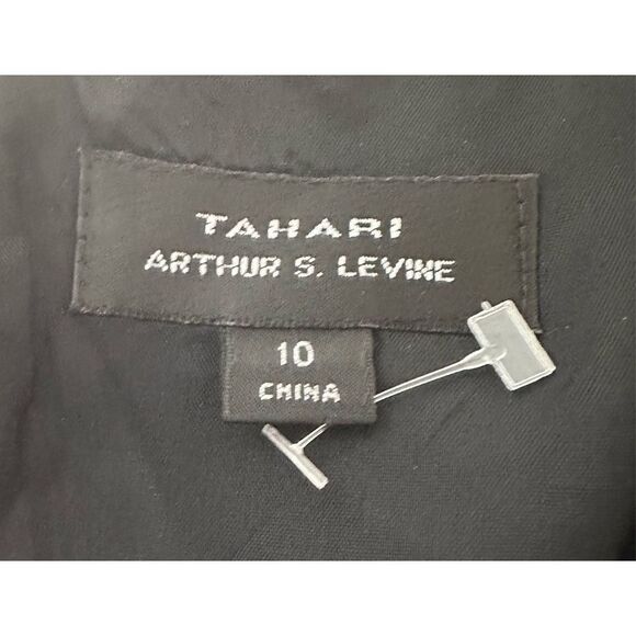 Tahari Arthur S. Levine Women’s Gray Crew Neck Cap Sleeve Sheath Dress Size 10 - Picture 7 of 8